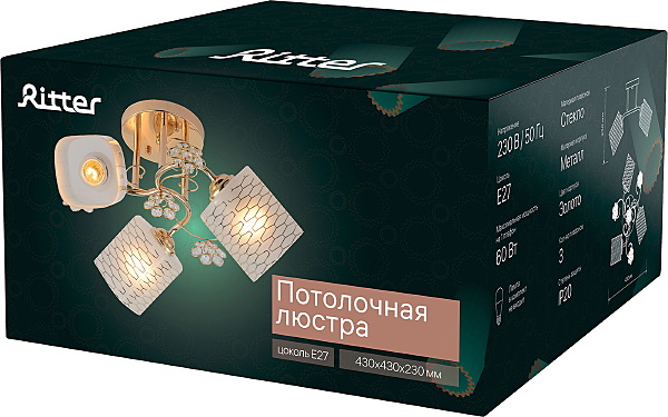 Потолочная люстра Ritter Fabero 52402 1